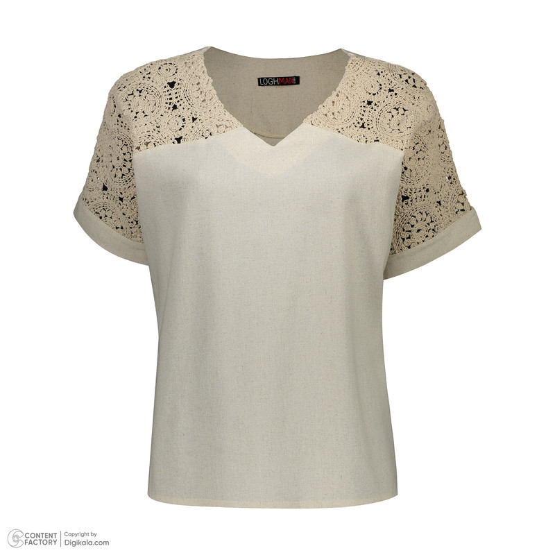 بلوز آستین کوتاه زنانه مدل بهارک گیپوردار کد 5656