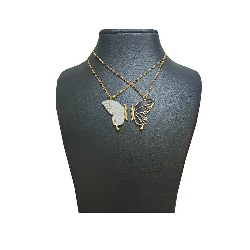 گردنبند دخترانه مدل پروانه بسته 2 عددی