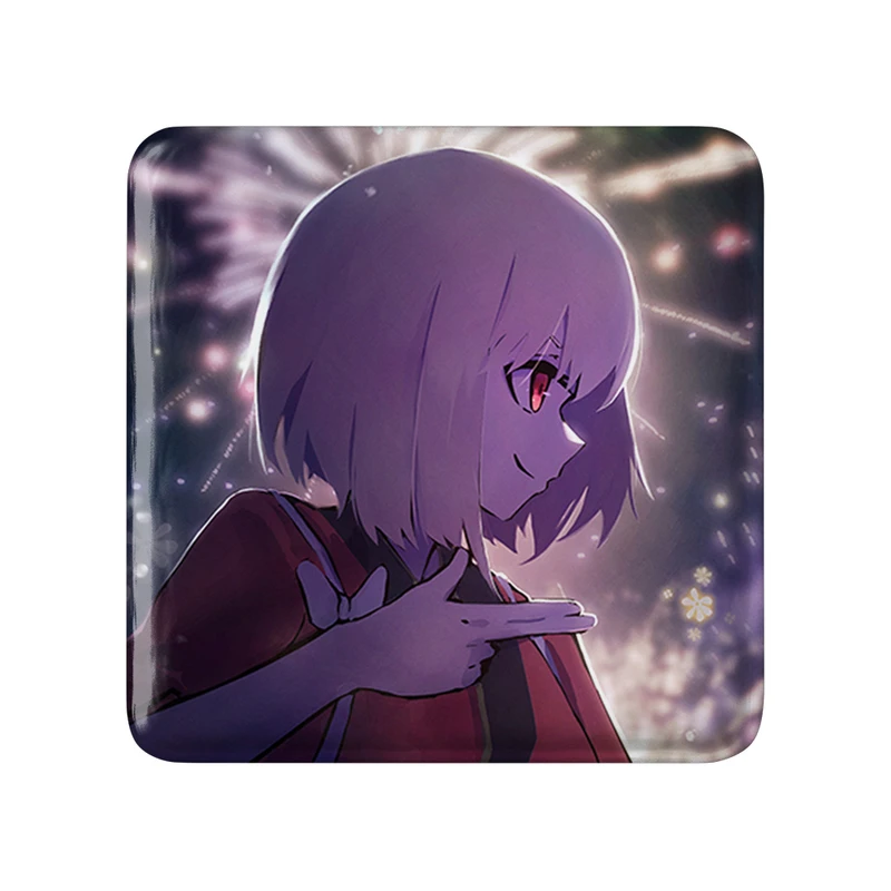 مگنت خندالو طرح چیساتو انیمه لیکوریس ریکویل Lycoris Recoil  مدل مربعی کد 23051