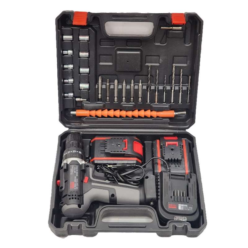 دریل پیچ گوشتی شارژی دیزل پلاس مدل PLUS24 مجموعه 34 عددی