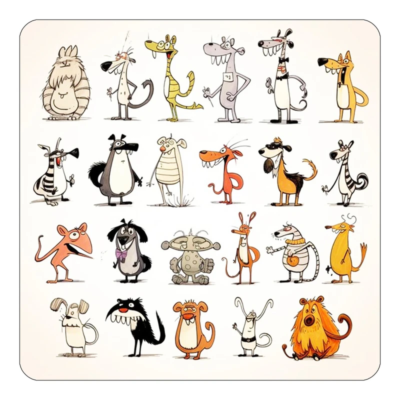 مگنت کاکتی طرح حیوانات کارتونی مدل mp27751