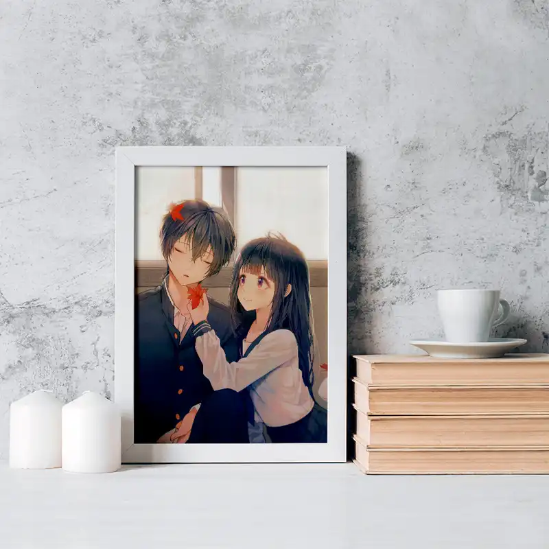 تابلو خندالو مدل چیتاندا و اورکی انیمه هیوکا Hyouka کد 17072