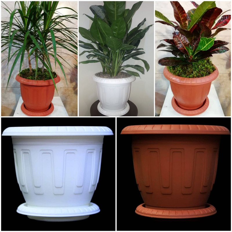 گلدان مدل پلاستیکی گرد کد 29 بسته 2عددی