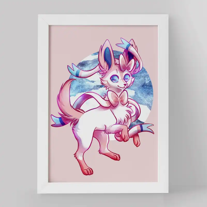 تابلو خندالو مدل سیلوئون انیمه پوکمون کد 17390