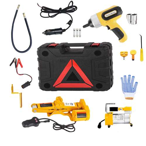 جک برقی خودرو مدل JBI97 ظرفیت 3 تن مجموعه 11 عددی