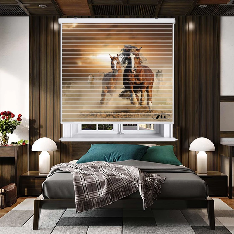 پرده زبرا زیو مدل OA 7054 سایز 150x150 سانتی متر