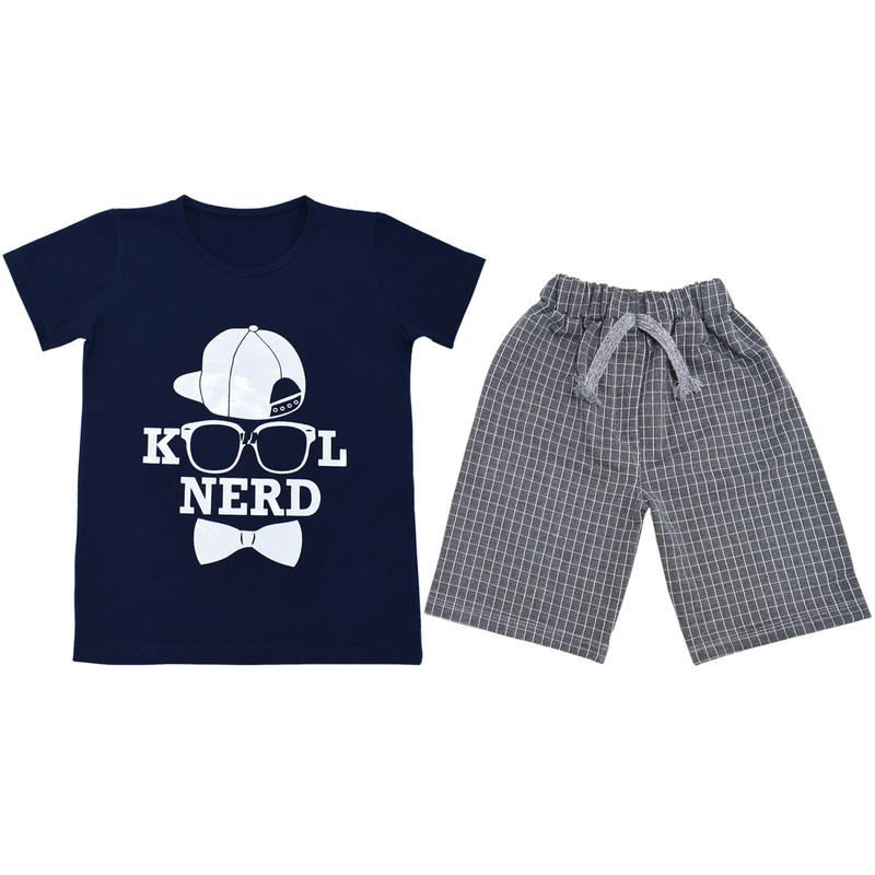 ست تی شرت و شلوارک پسرانه مدل T235