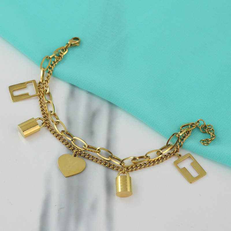 دستبند زنانه مدل قفل کد V106