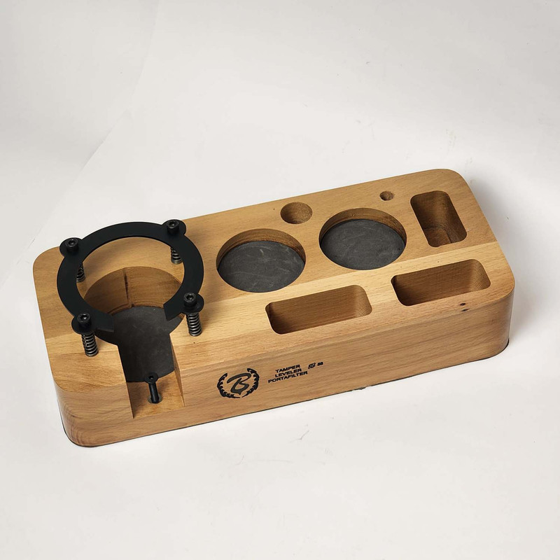 استند نگهدارنده پرتافیلتر باریستا اسپیس مدل چوبی هشت خانه کد 58