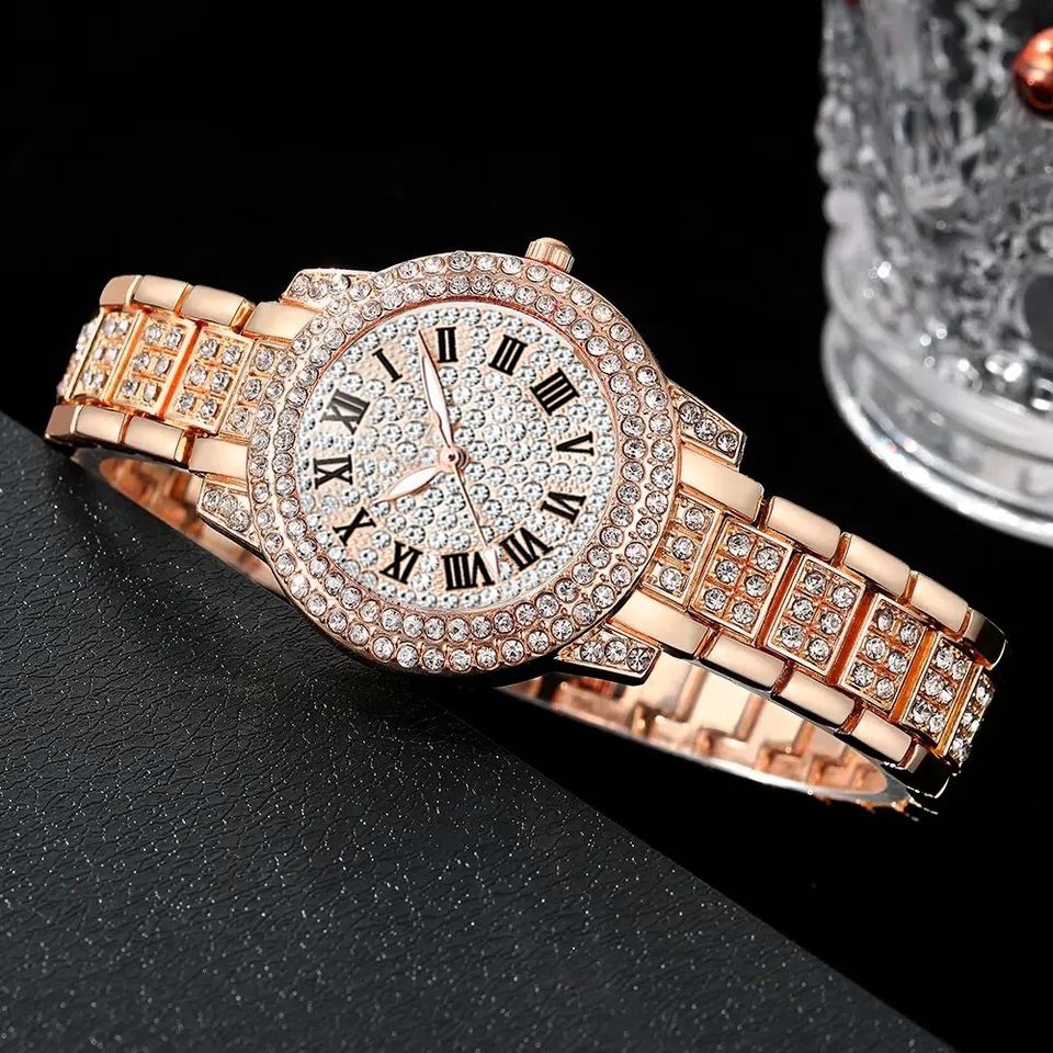 ساعت مچی عقربه ای زنانه مدل الماس لوکس کد ROZ22 -  - 12