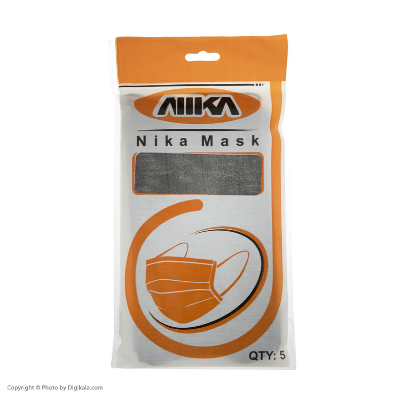 ماسک تنفسی مدل ملت بلون دار سه لایه مشکی 3P-1400B بسته 50 عددی