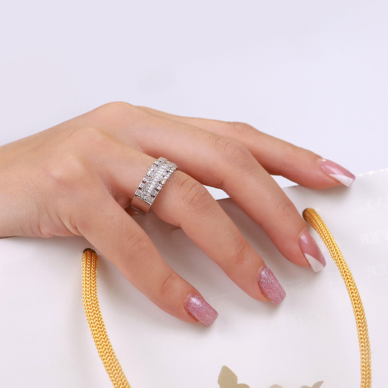 انگشتر نقره زنانه جی تی ای مدل 71