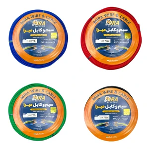 سیم برق افشان 1 در 2.5 میرا  کد R-B-G-BK بسته چهار عددی