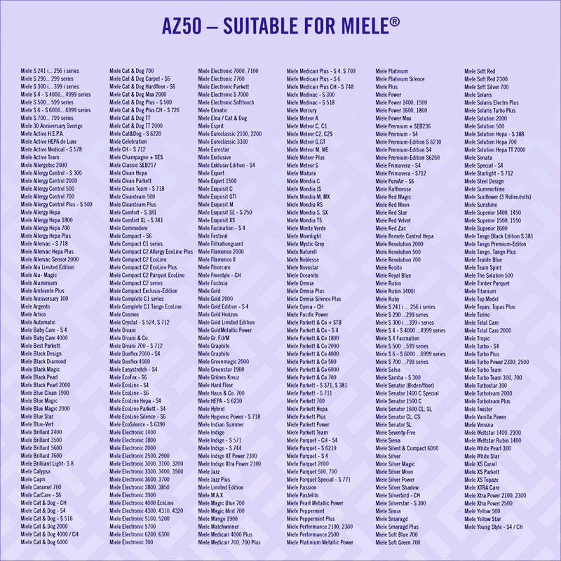 پاکت جاروبرقی سولیمو مدل A50 مناسب برای جارو برقی میله بسته 4 عددی