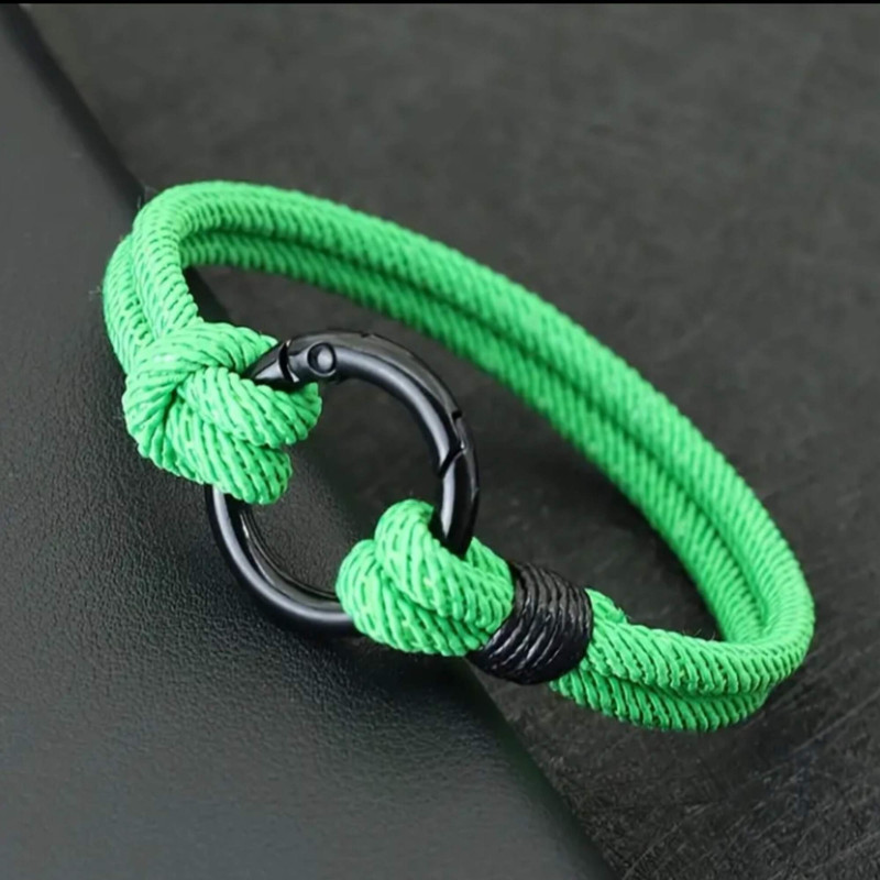 دستبند مردانه مدل پاراکورد حلقه ای کد 0369