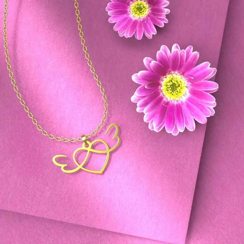 گردنبند طلا 18 عیار زنانه مدوپد مدل برگ کد CA10915