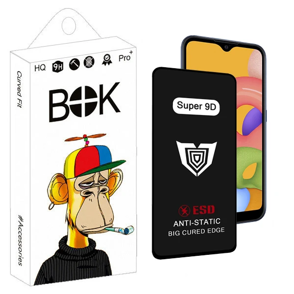 محافظ صفحه نمایش بوک مدل Super 9D Pro مناسب برای گوشی موبایل سامسونگ galaxy a01