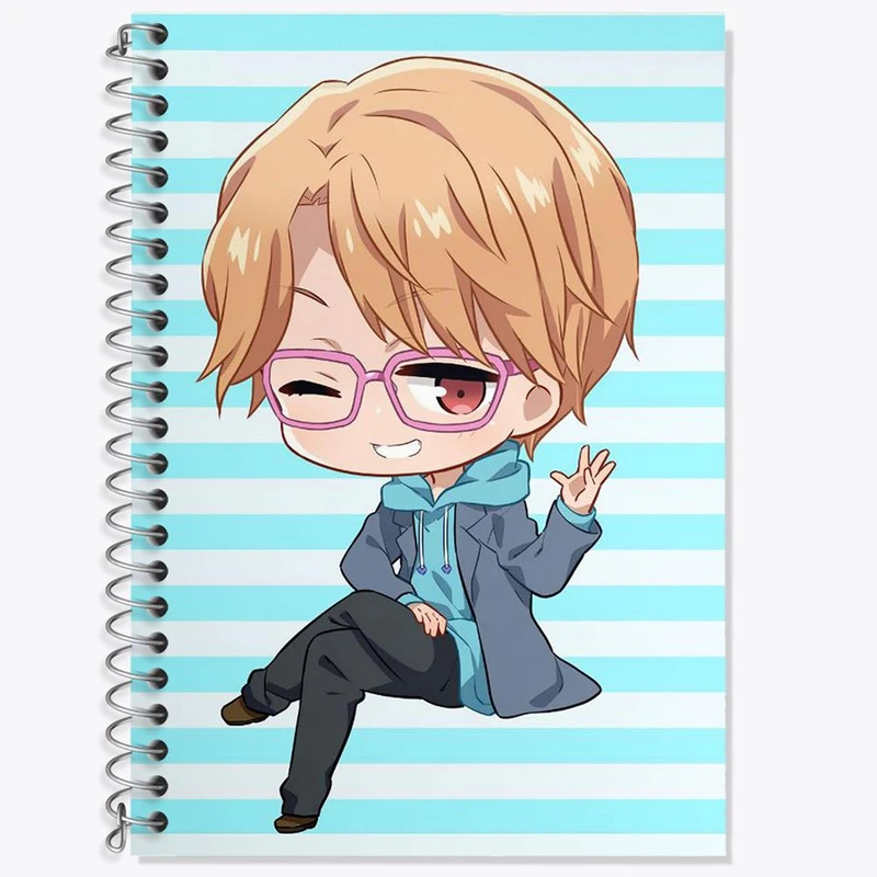 دفتر زبان 50 برگ خندالو مدل دو خط طرح ساساکی انیمه داستان عاشقانه من با یامادا در سطح 999 کد 27572