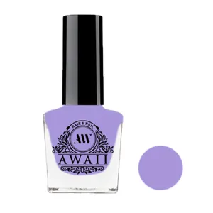 لاک براق ناخن آوایی مدل ساده شماره 136 رنگ بنفش