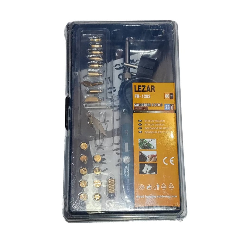 هویه 60 وات سوخت نگاری چرم و چوب لزار مدل FR_1202 مجموعه 20 عددی هویه 60 وات سوخت نگاری چرم و چوب لزار مدل FR_1202 مجموعه 20 عددی