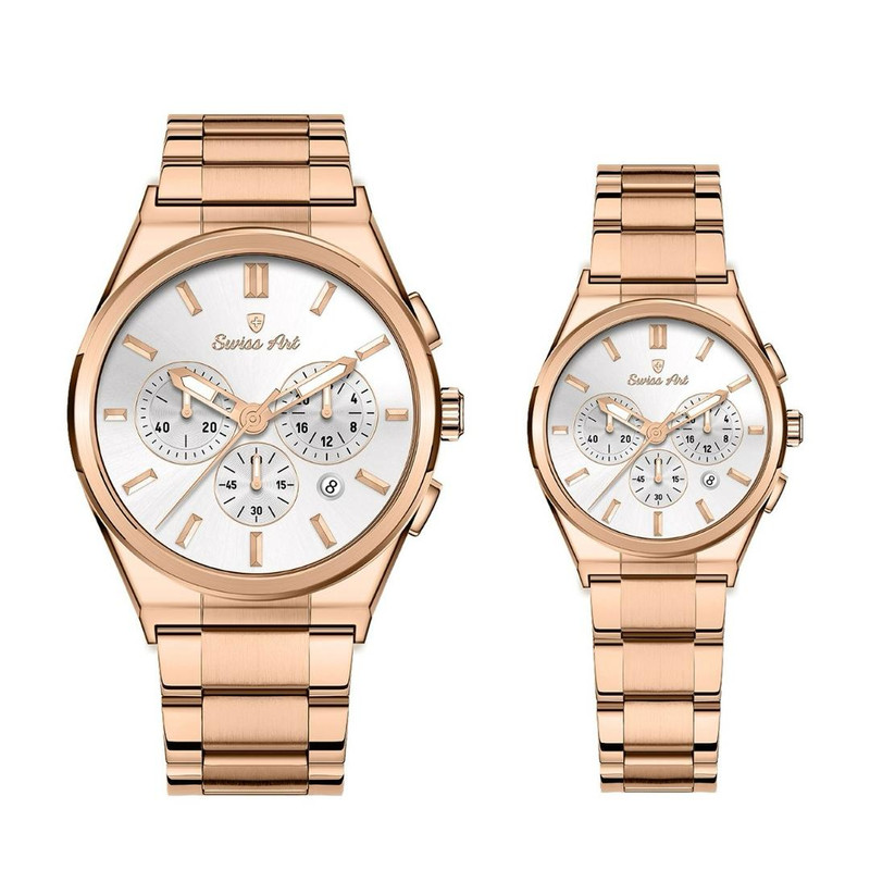 ست ساعت مچی عقربهای زنانه و مردانه سوئیس آرت مدل 620013/14-10