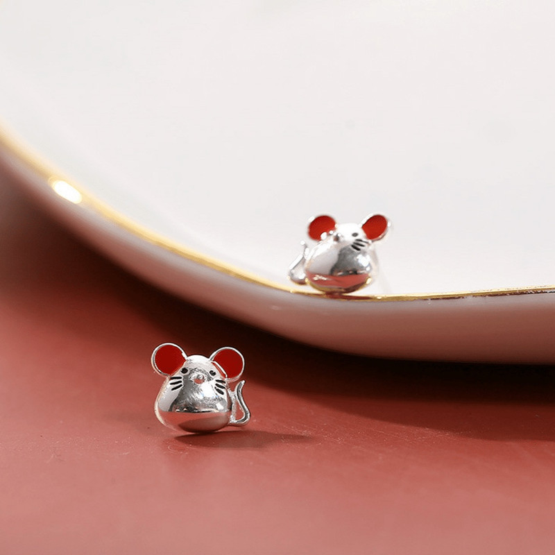 گوشواره نقره زنانه مدل موش 2