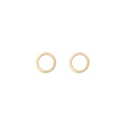گوشواره میخی طلا 18 عیار زنانه کیا گالری مدل دایره تو خالی کوچک کد emoh034