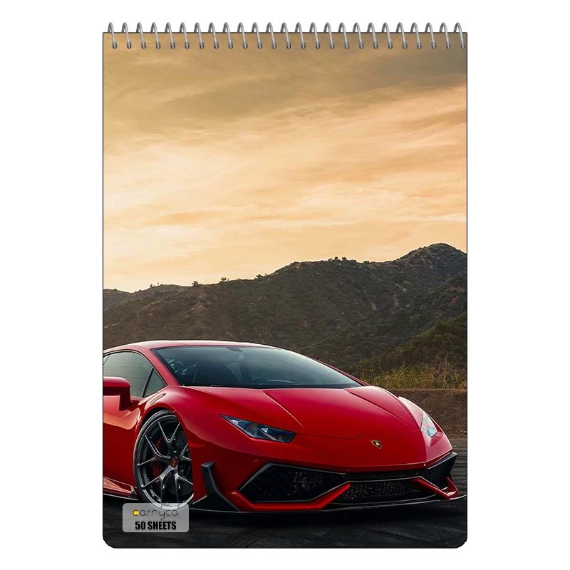 دفتر نقاشی 50 برگ سیمی کارنیکا طرح لامبورگینی هوراکان Lamborghini Huracan کد 65773