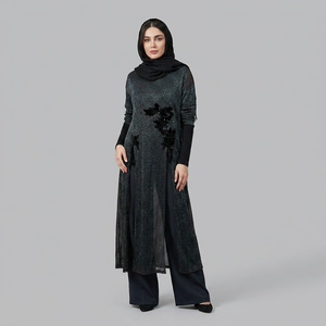 مانتو مجلسی بلند زنانه مدل 7514