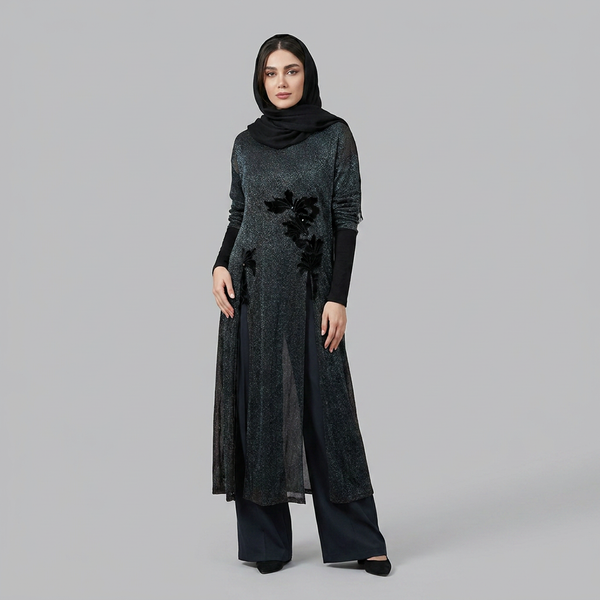 مانتو مجلسی بلند زنانه مدل 7514