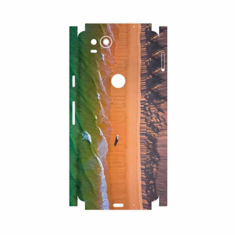 برچسب پوششی ماهوت مدل Beach and Green Sea-FullSkin مناسب برای گوشی موبایل گوگل Pixel 2