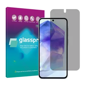 Glass Pro Resistant model privacy screen protector suitable for Samsung Galaxy A55 mobile phone