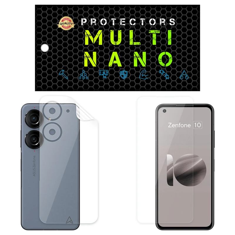 محافظ صفحه نمایش مولتی نانو مدل X-SFT مناسب برای گوشی موبایل ایسوس Zenfone 10 به همراه محافظ پشت
