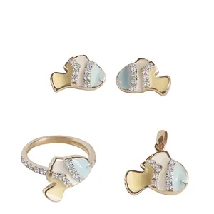 نیم ست طلا 18 عیار زنانه کد 511784