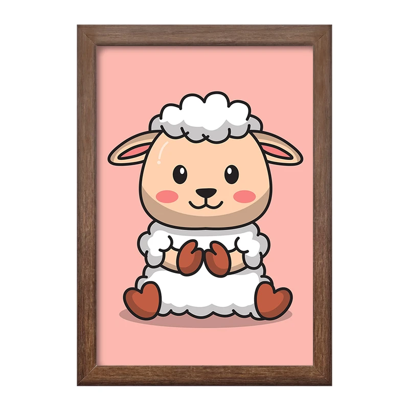 تابلو خندالو طرح  حیوانات بامزه گوسفند کد 25433