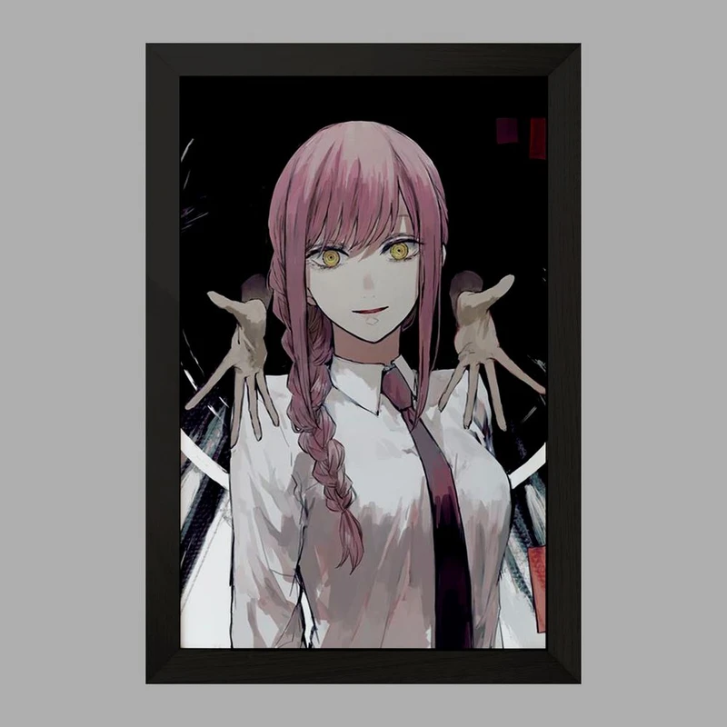 تابلو خندالو مدل ماکیما انیمه مرد اره ای Chainsaw Man  کد 17928