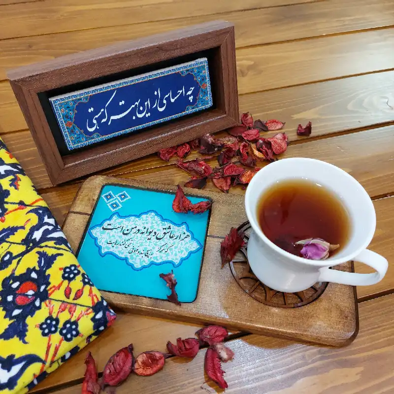 زیر لیوانی چوبی مدل 102