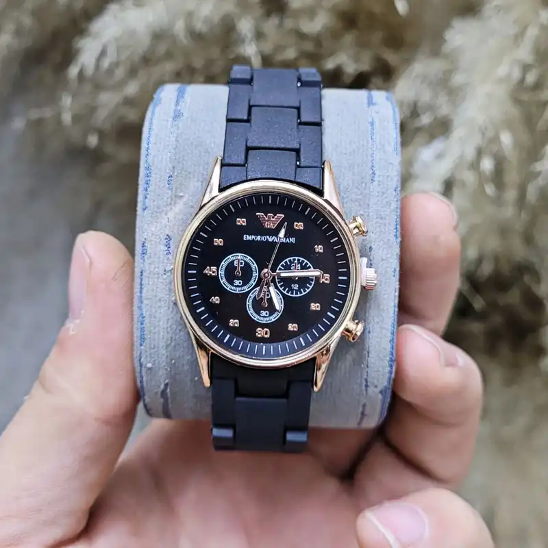 ست ساعت مچی عقربه ای  زنانه و مردانه مدل تقویم دار 098