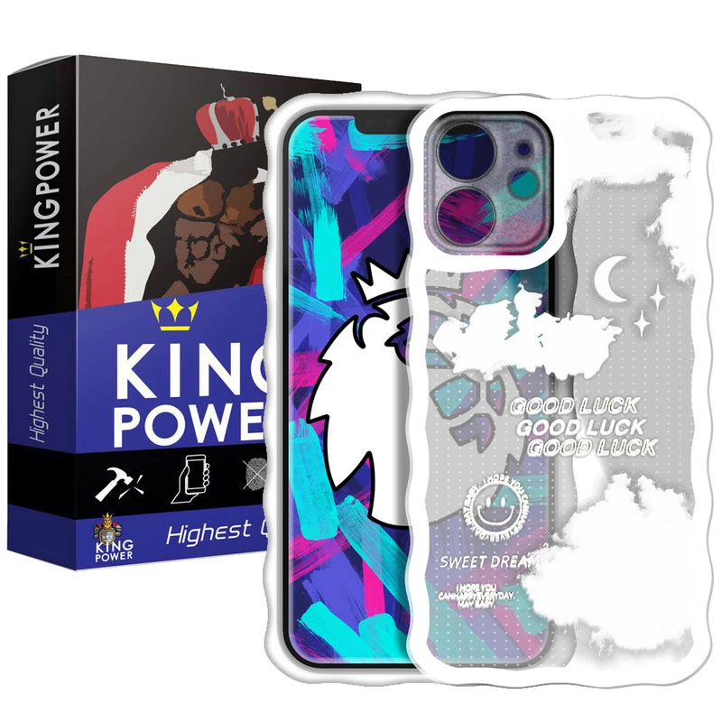 کاور کینگ پاور مدل ابرهای سفید مناسب برای گوشی موبایل اپل IPhone 12