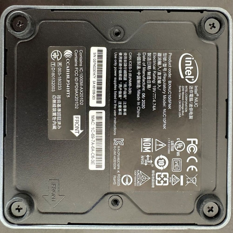 کامپیوتر کوچک اینتل مدل NUC10i5FNK (8-256)