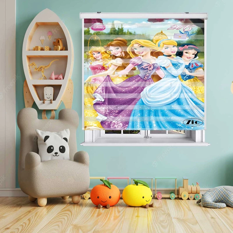 پرده زبرا زیو کد K3055 سایز 150X150 سانتی متر