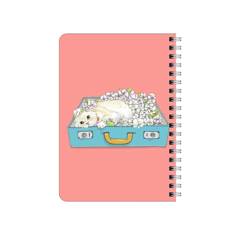 دفترچه یادداشت بامبیلیپ مدل چوبی طرح گربه و چمدان کد 7149256