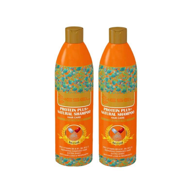 شامپو مو هسل مدل Protein Plus وزن 400 گرم مجموعه 2 عددی