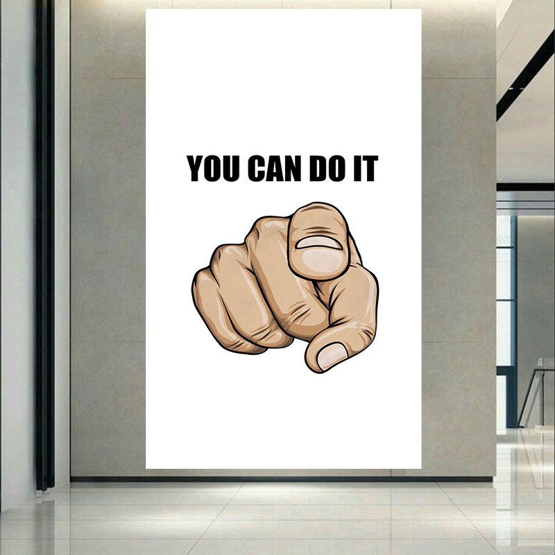 تابلو بوم طرح انگیزشی مدل You Can Do It کد AR3730