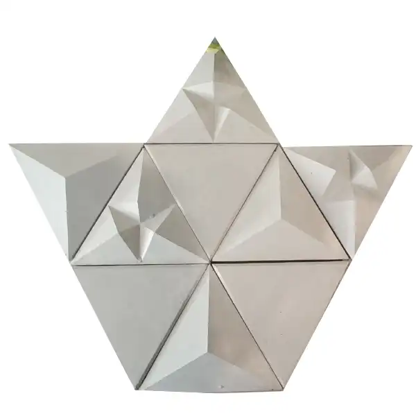 دیوارپوش مدل مثلثی چند طرح سه بعدی بتنی