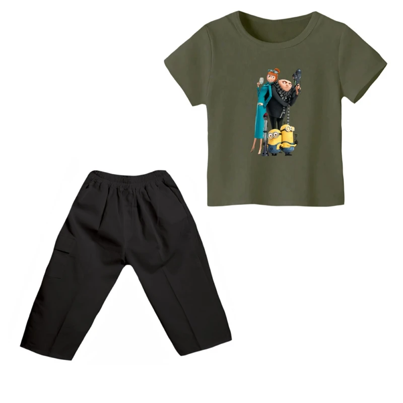 ست تی شرت و شلوارک پسرانه مدل مینیون کد 9