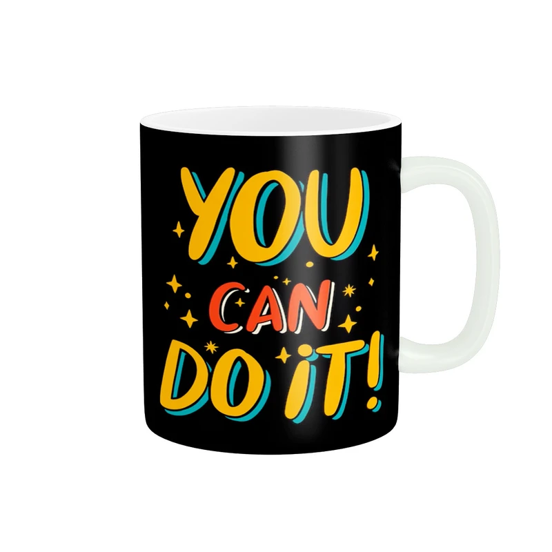 ماگ پاد آفرین طرح جمله انگیزشی  You can do it کد 2001