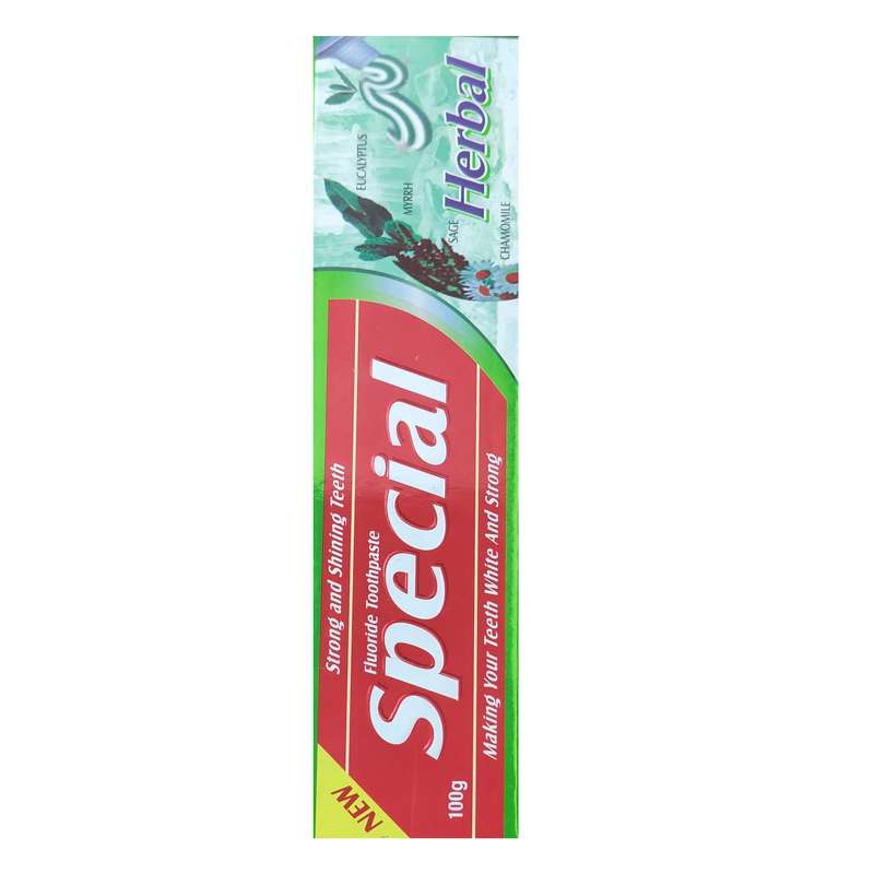 خمیر دندان اسپشال مدل herbal وزن 100 گرم خمیر دندان اسپشال مدل herbal وزن 100 گرم
