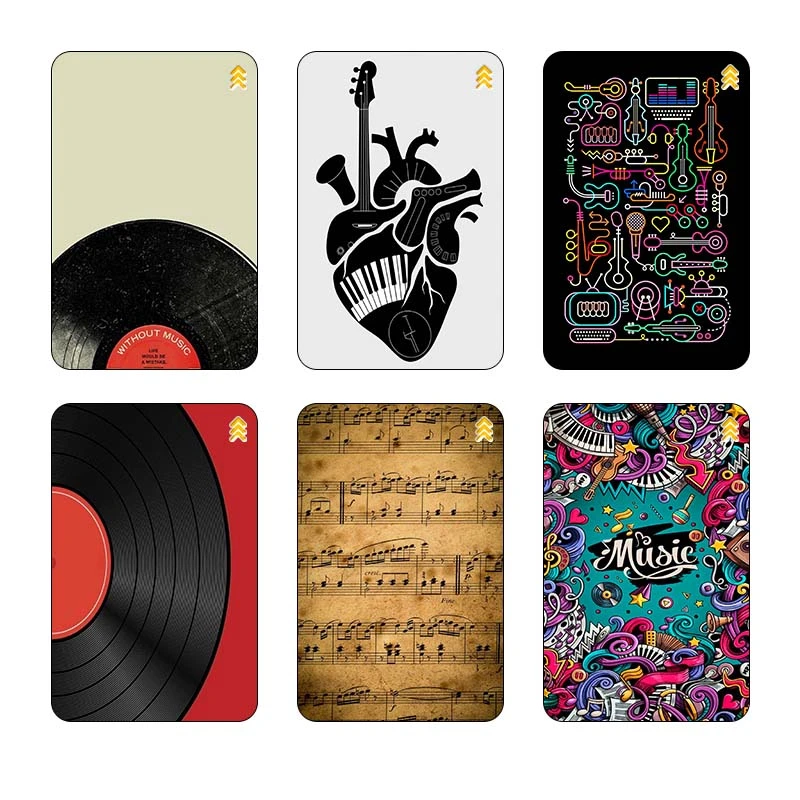 استيکر کارت کارنيکا طرح موسیقی Music کد 13442 مجموعه 6 عددی