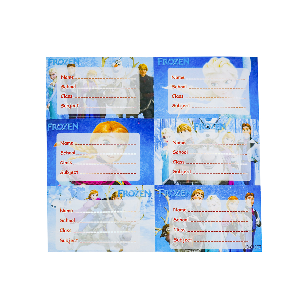 برچسب طرح فروزن کد 0123 بسته 30 عددی